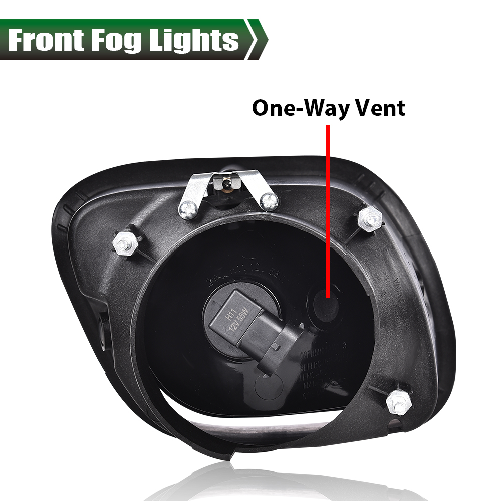 Ylwspeed2000 Pair Halogen Fog Lights With Bulbs For Freightliner Cascadia 2008-2017 – Chrome Housing