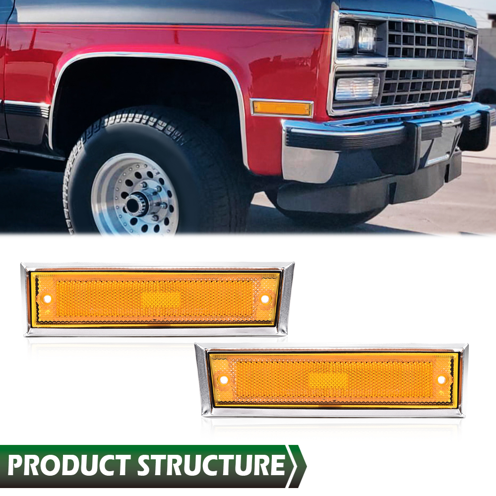 Luces Laterales LED Para Blazer GMC Jimmy Chevrolet C10/C20/C30 1968-72 – ámbar Y Rojo, Con Certificación